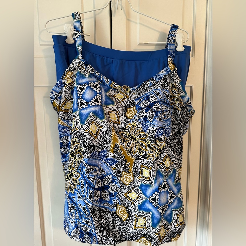 Avenue by Jessica London Two Piece Tank and Skort Swimsuit Size 18 NWOT